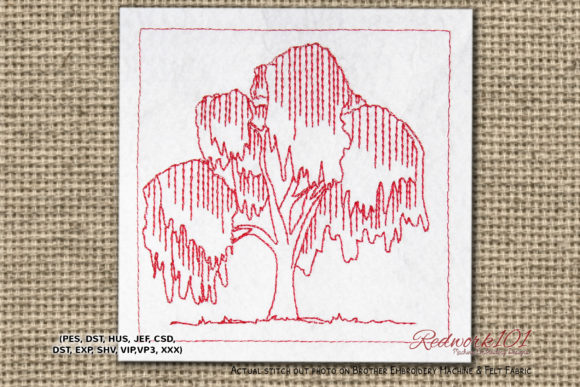 A Design Review: Willow Tree Redwork for Boutique Sweatshirts