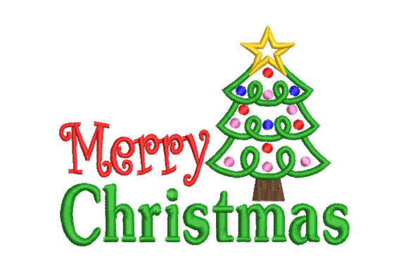 A Designer's Look at the Christmas Letter Merry Christmas Embroidery File