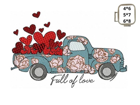 A Designer's Review: Valentine's Truck Full of Love Embroidery