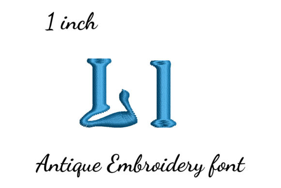 A Designer's Take on the L Font Antique Embroidery Design