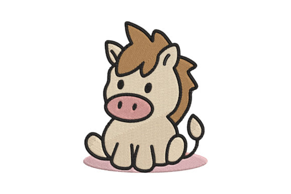 Cute Animal Baby Horse Embroidery Design Review