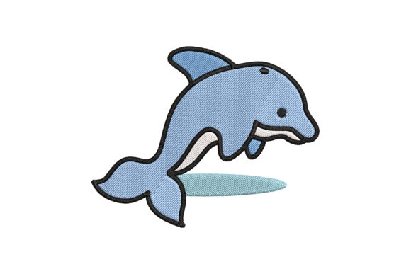 Cute Baby Animal Dolphin Embroidery Design Review