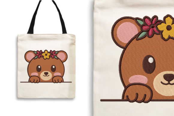 Cute Bear with Flower Crown: Boutique Sweatshirt Design Review