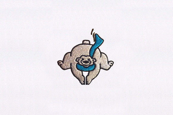 Jumping Polar Bear Embroidery for Boutique Sweatshirts