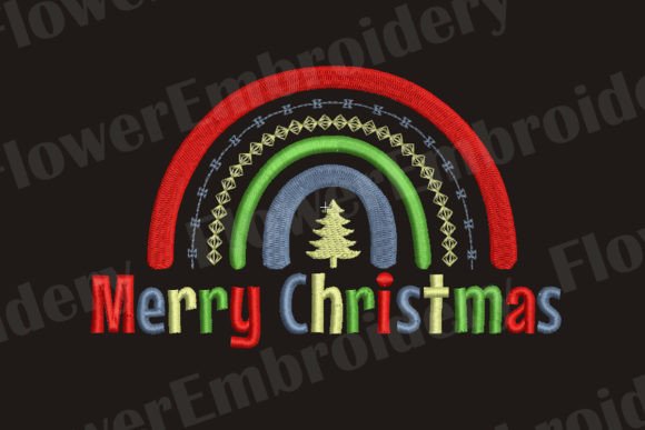 Merry Christmas Rainbow Embroidery Design Review