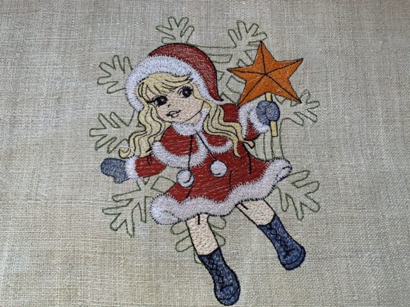 Snow Girl: A Designer's Review for Seasonal Embroidery