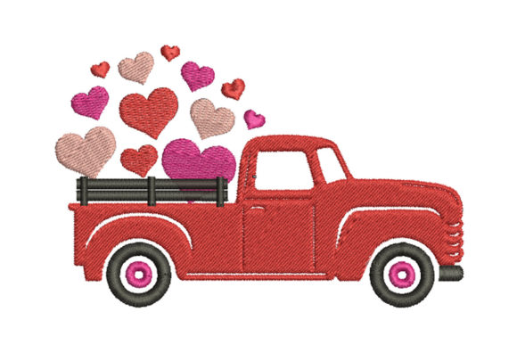 Valentine's Red Truck Embroidery Design: A Seller's Review